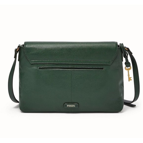 New Fossil Gabriella Medium Flap Crossbody Pine Green - Picture 3 of 4